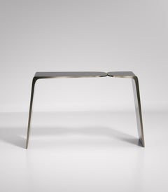 Shell Console with Bronze Patina Brass Details by Kifu Paris