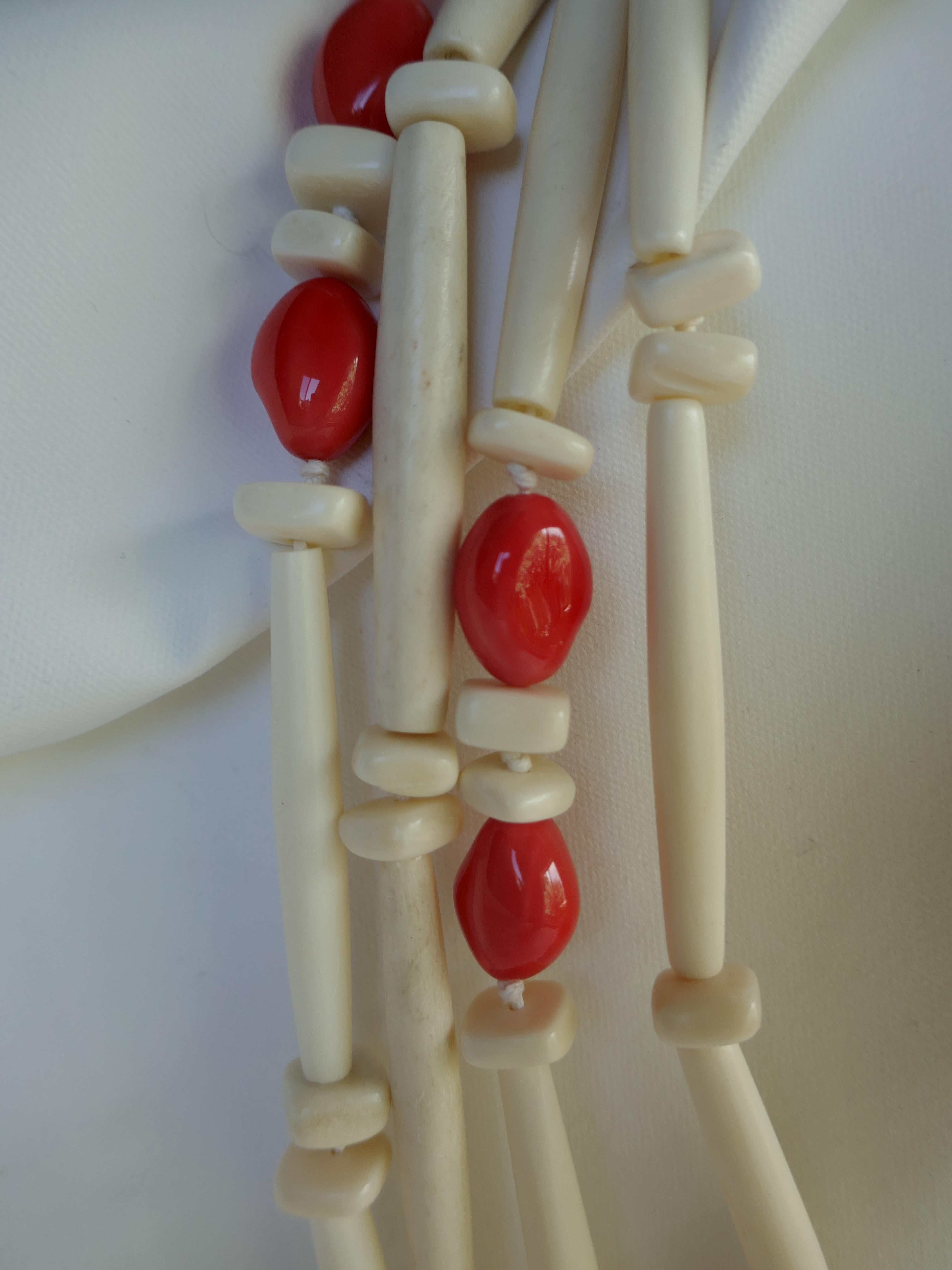 Women's Shell Coral, Horn Long Wands Gemstone Necklaces For Sale