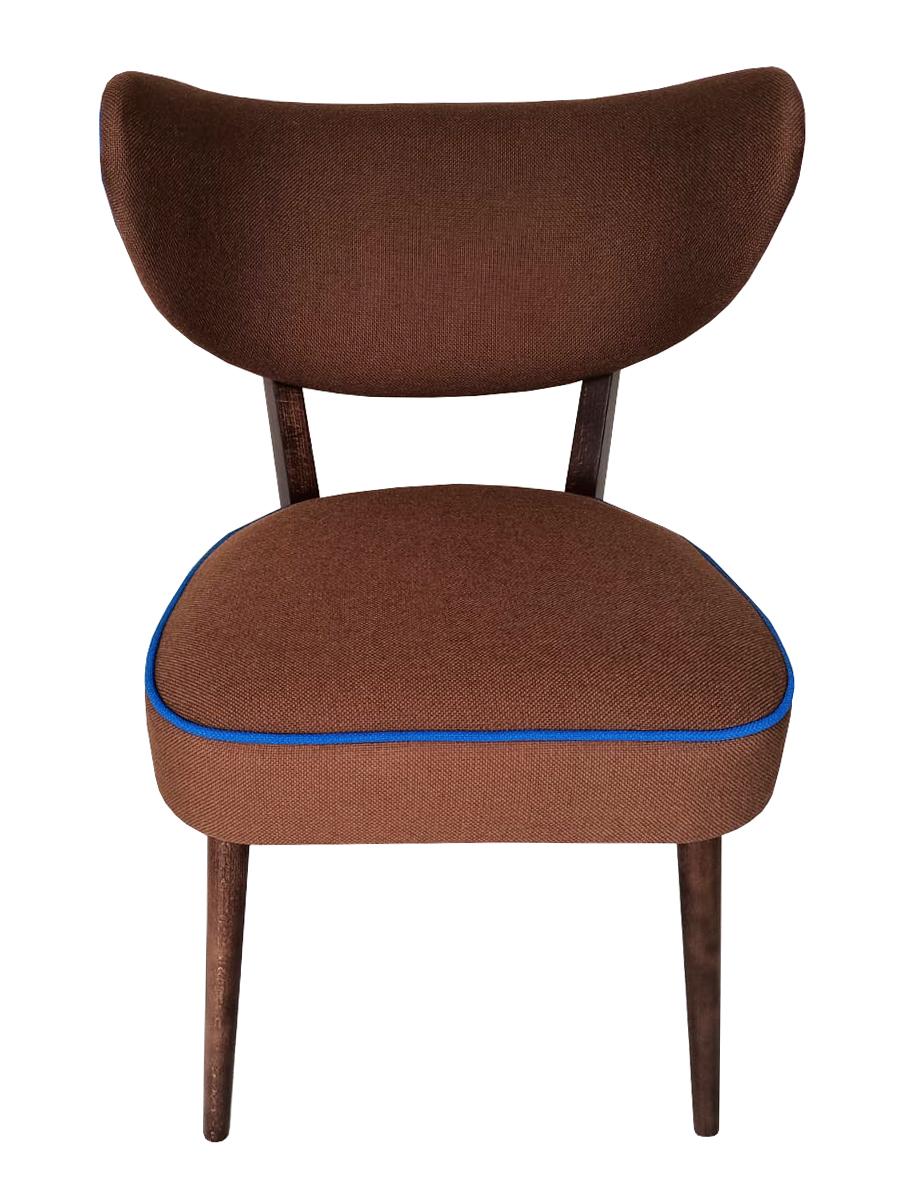 Springy, very comfortable and stabile club seats.
They are contemporary chairs inspired of 1960s style. 
They can be used as armchairs and dining chairs. 

Chair was designed by Vintola Studio, a Polish brand created by Ola Szewczul, designer of