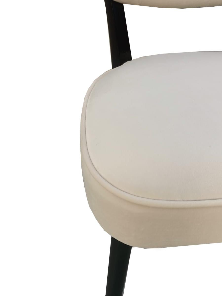 Shell Dining Chair, Light Beige Ivory Velvet, Vintola Studio, Europe, Poland In New Condition For Sale In 05-080 Hornowek, PL