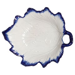 Shell edge pearlware grape leaf condiment dish, c. 1820