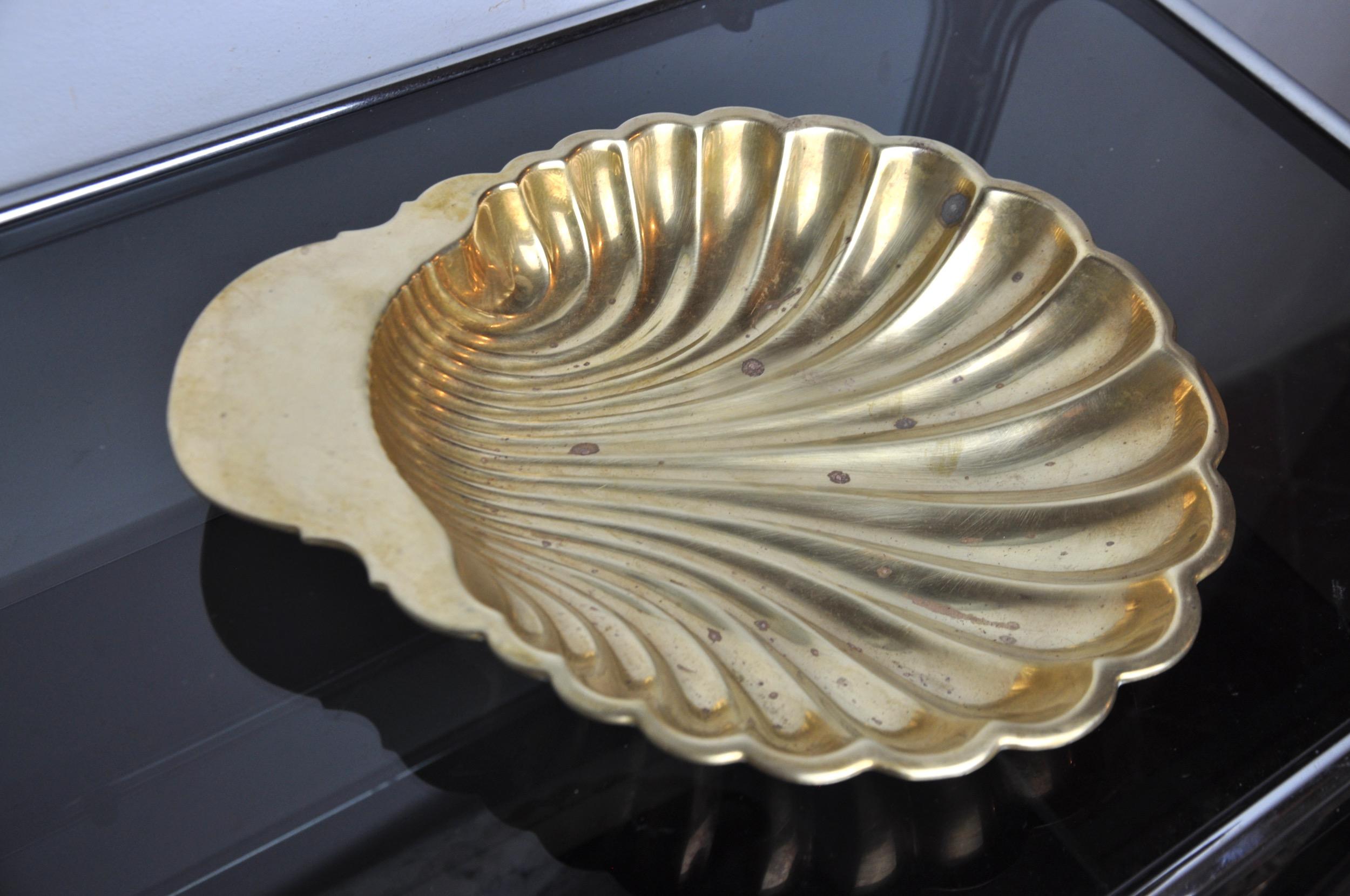 Shell empty pocket in brass, Spain, 1970 In Good Condition For Sale In BARCELONA, ES