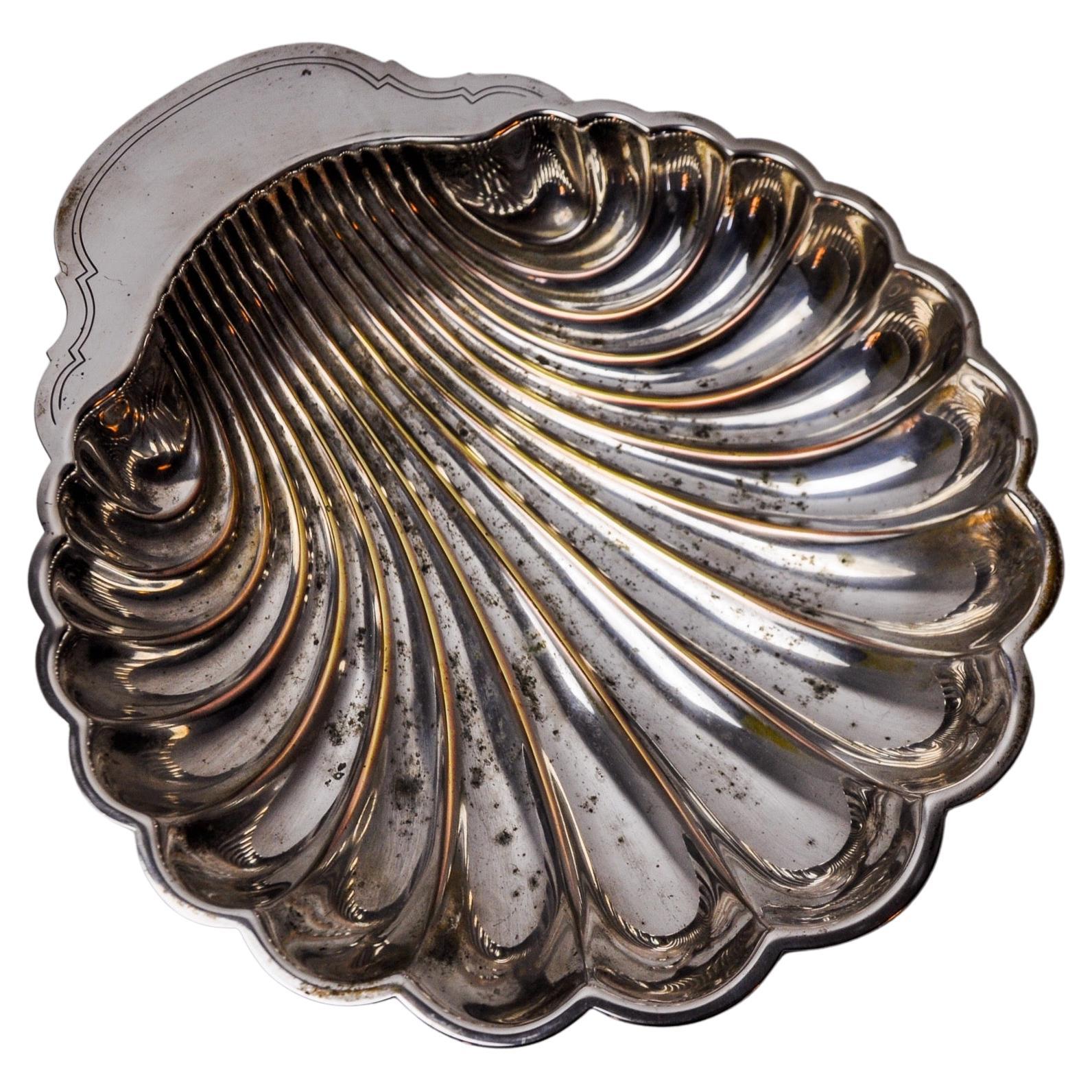 Shell Empty pocket, silver plated, Spain, 1970 For Sale