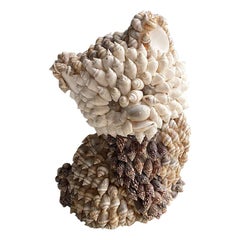 Shell Encrusted Cat Figurine