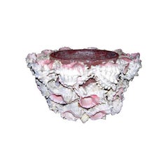 Vintage Shell Encrusted Flower Pot