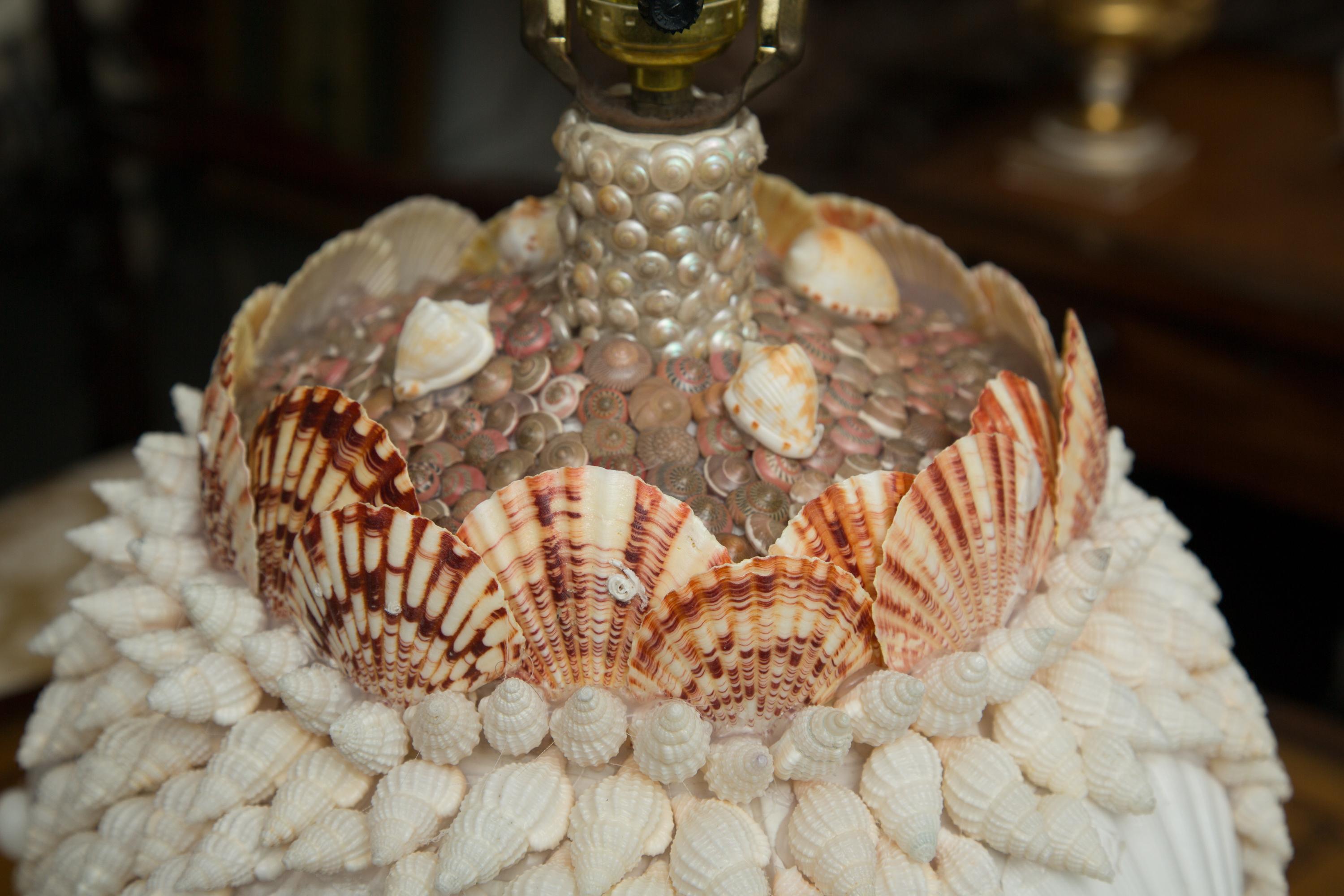 Shell Encrusted Table Lamps 1