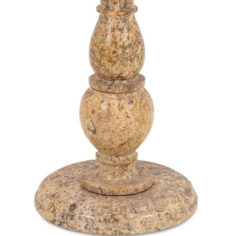 Shell Fossil Hardstone Side Table In Good Condition For Sale In Astoria, NY