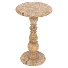 Mesa auxiliar de concha de piedra dura fósil