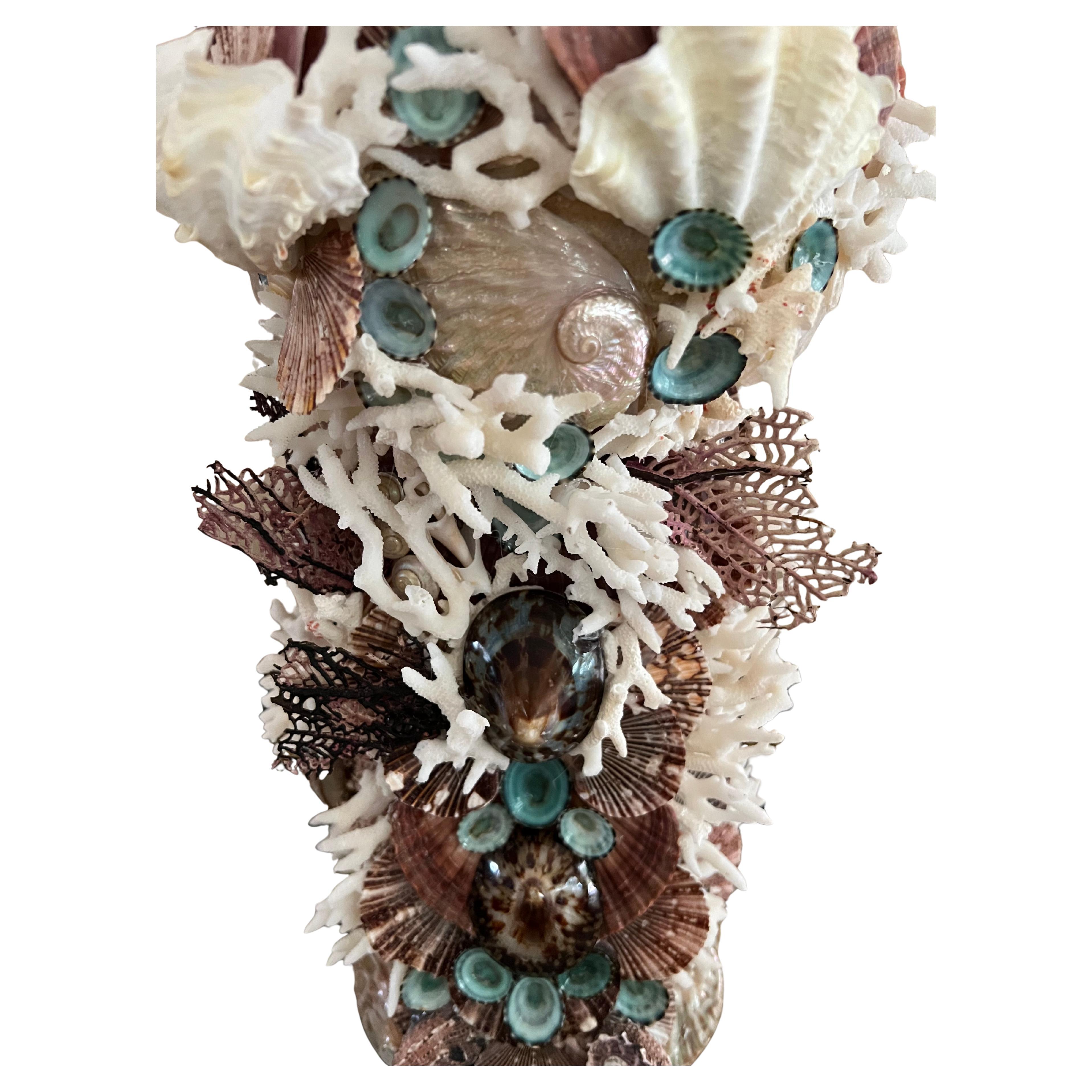 Bougie grotte en coquillage, porte-fleurs, pour l'intérieur, espace extérieur protégé.