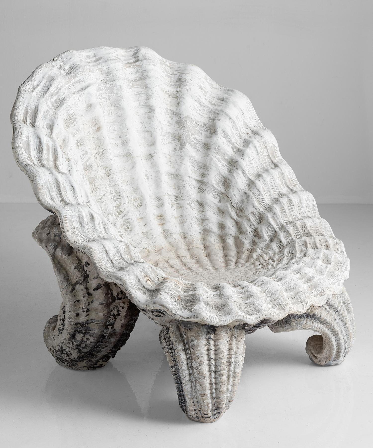 Shell grotto garden chair, 20th century

Rare composite chair with unique form and original patina.