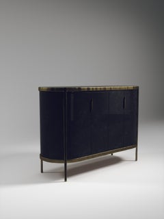 Shell Inlaid Buffet with Bronze-Patina Brass Details by R&Y Augousti