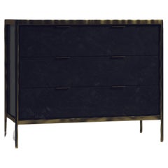 Shell Inlaid Chest of Drawers with Bronze-Patina Brass Details by R&Y Augousti