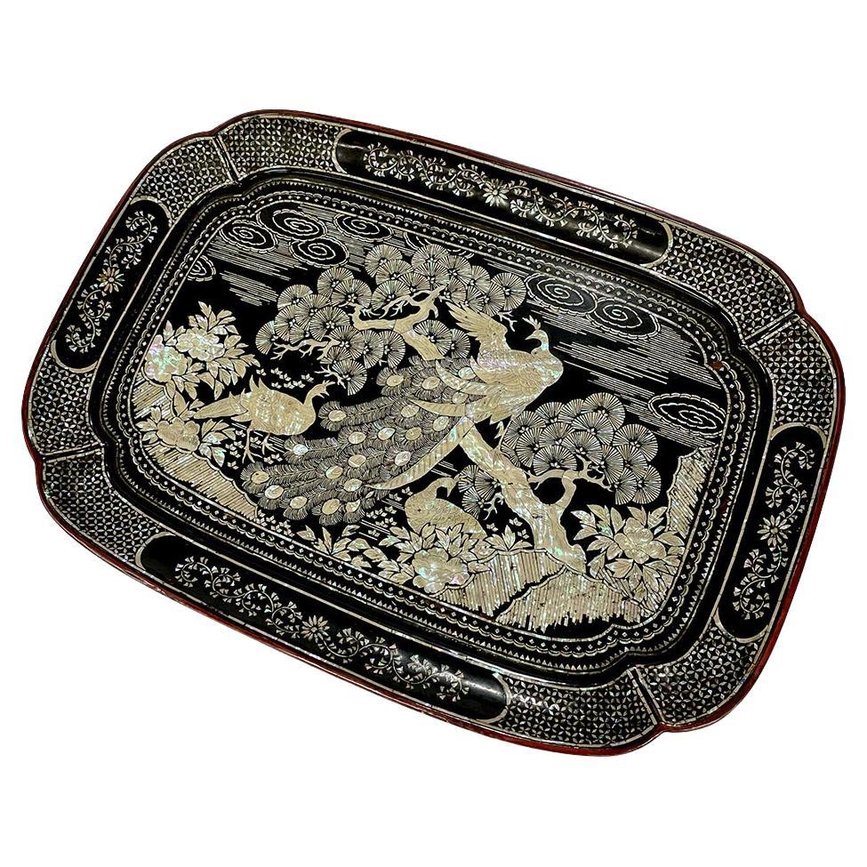 Chinese Antique Shell-Inlaid Lacquer Tea Tool Box, Qing Period For Sale ...