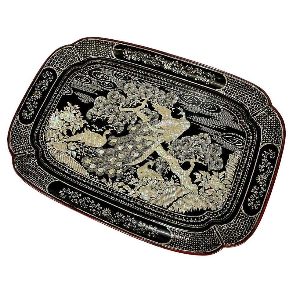 Chinese Antique Shell-Inlaid Lacquer Tea Tool Box, Qing Period For Sale ...