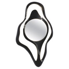 Shell Inlaid Mirror with Bronze-Patina Brass Details by R&Y Augousti