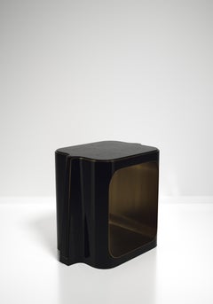Shell Inlaid Side Table with Bronze Patina Brass Details by R&Y Augousti