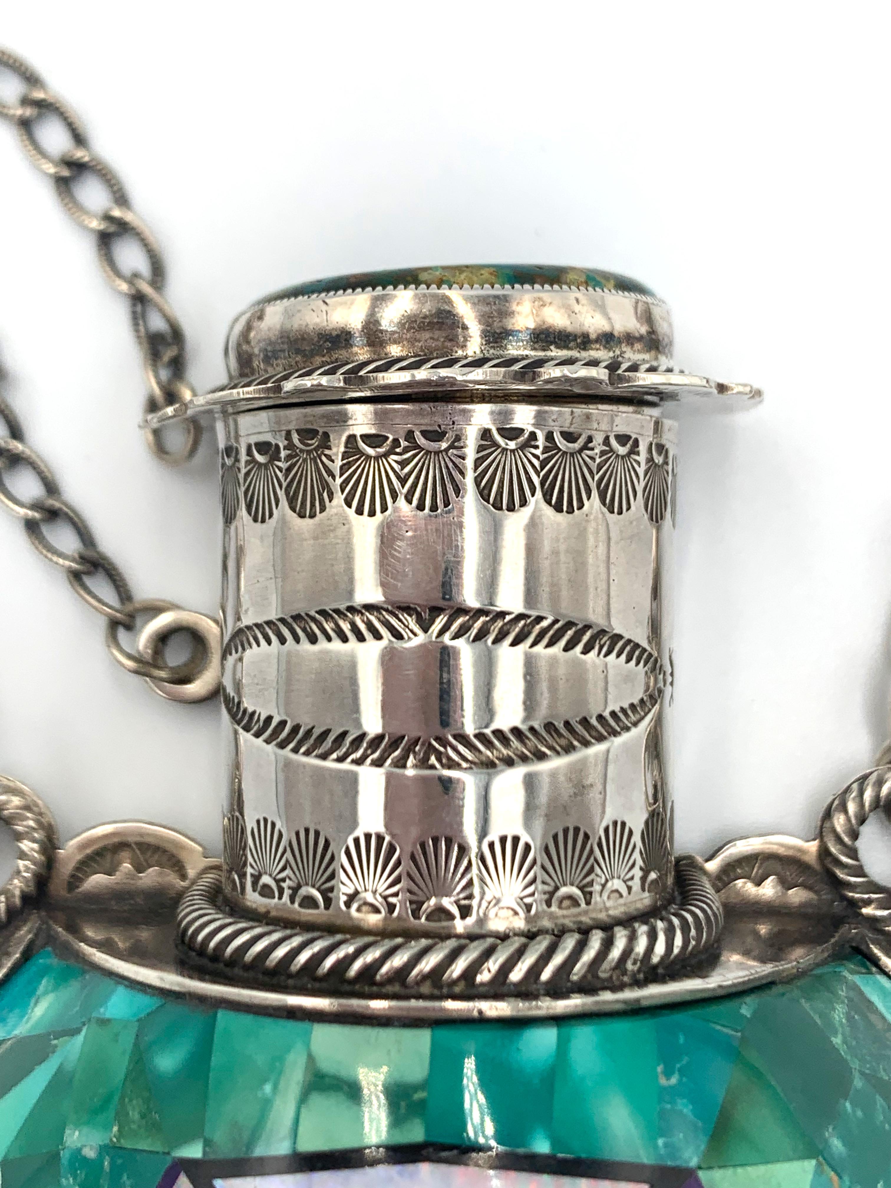 Shell Inlay Flask by Aldrich For Sale 6