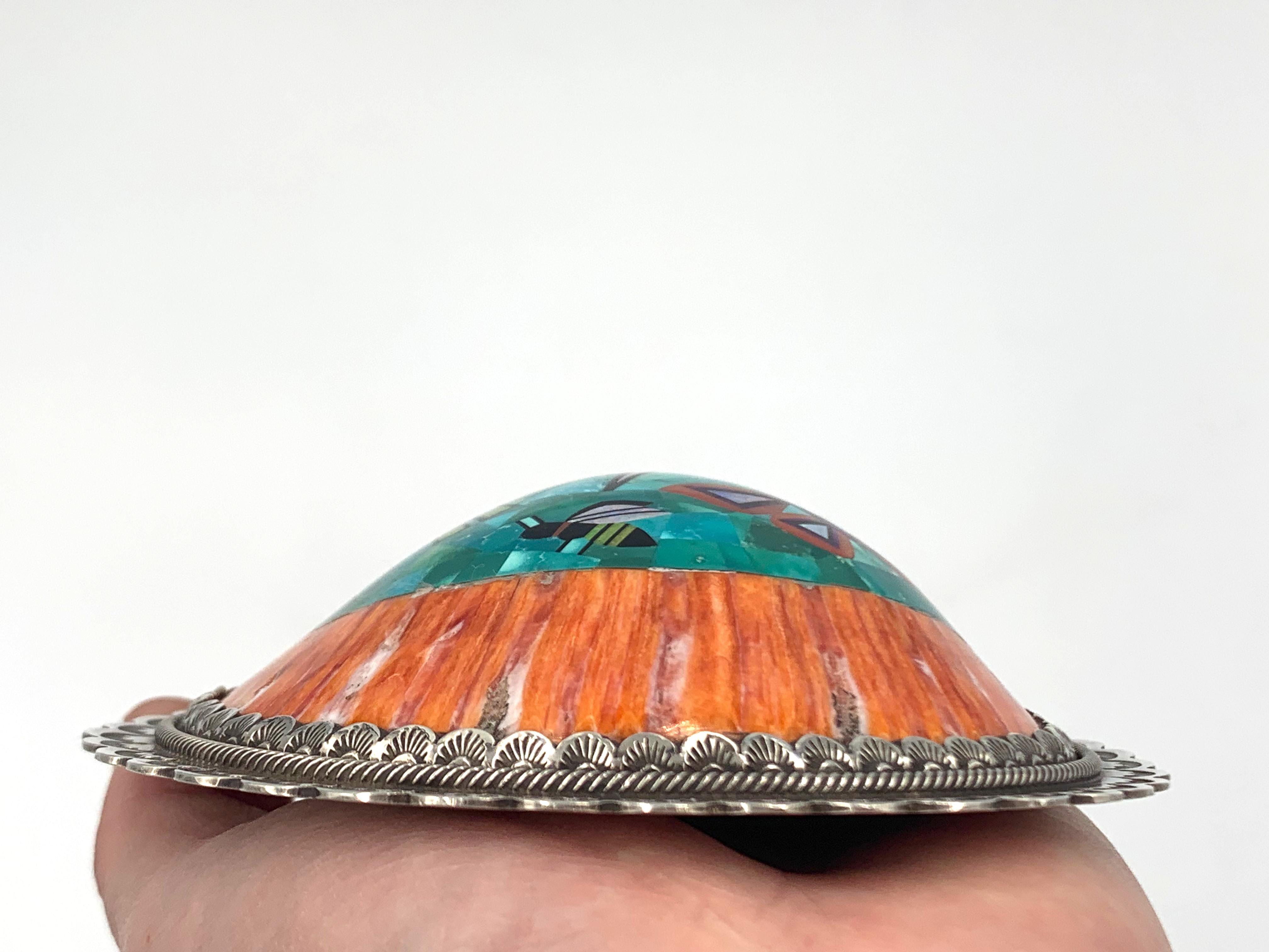 Shell Inlay Flask by Aldrich For Sale 10