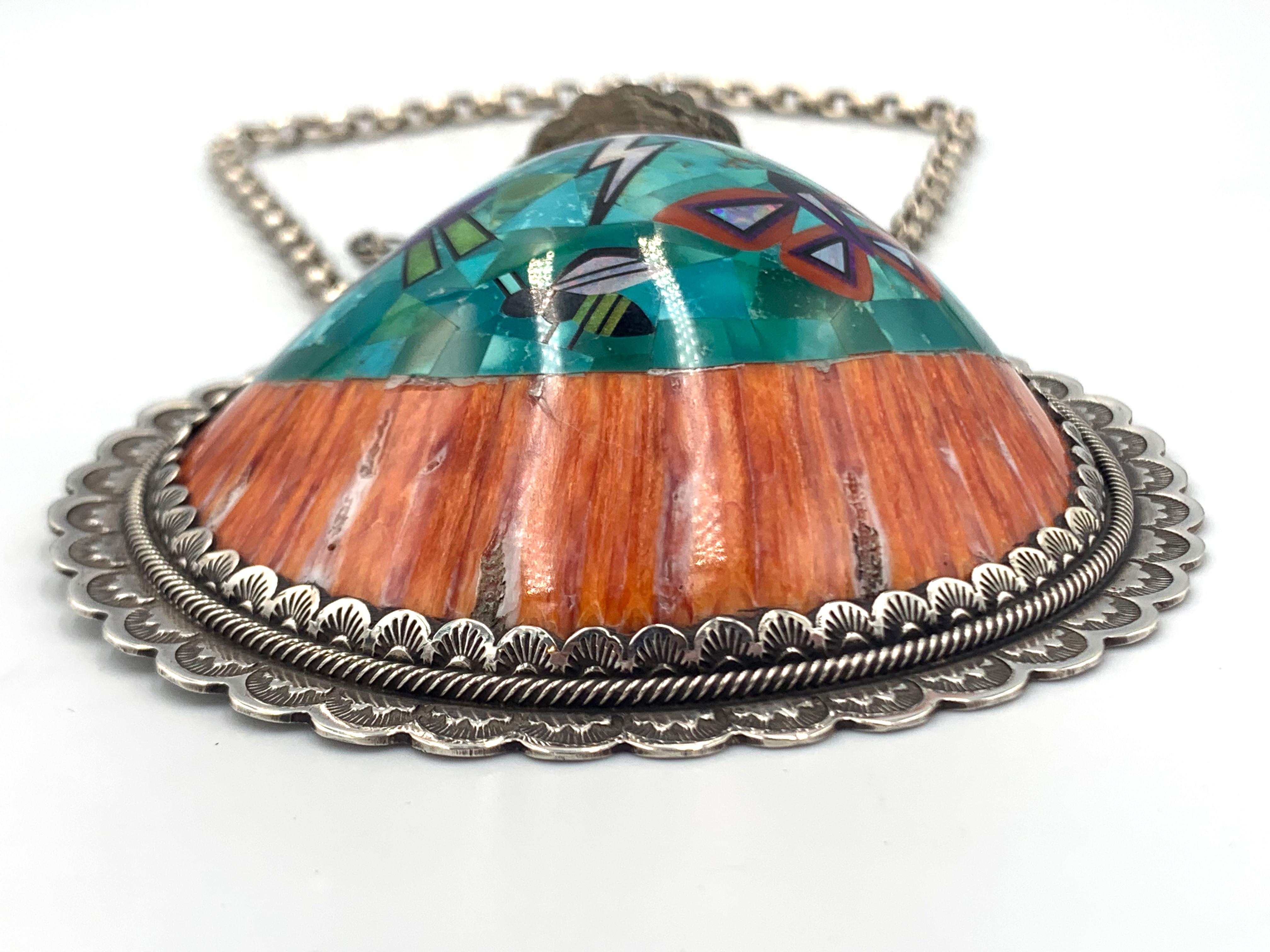 Shell Inlay Flask by Aldrich For Sale 11
