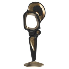 Shell Inlay Floor Lamp with Bronze-Patina Brass Details by R&Y Augousti