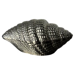 Shell jewelry box, silver plated, Italy, 1970's