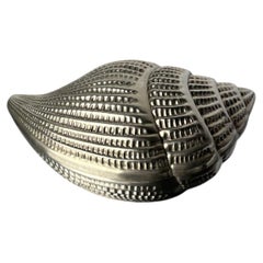 Portagioie a forma di conchiglia, placcato argento, Italia, anni ’70 circa