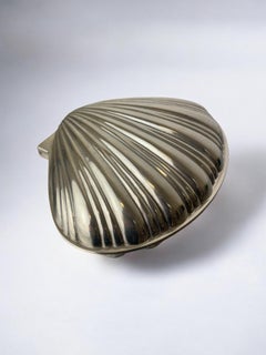 Portagioie a forma di conchiglia, placcato argento, Italia, anni '80 CIRCA