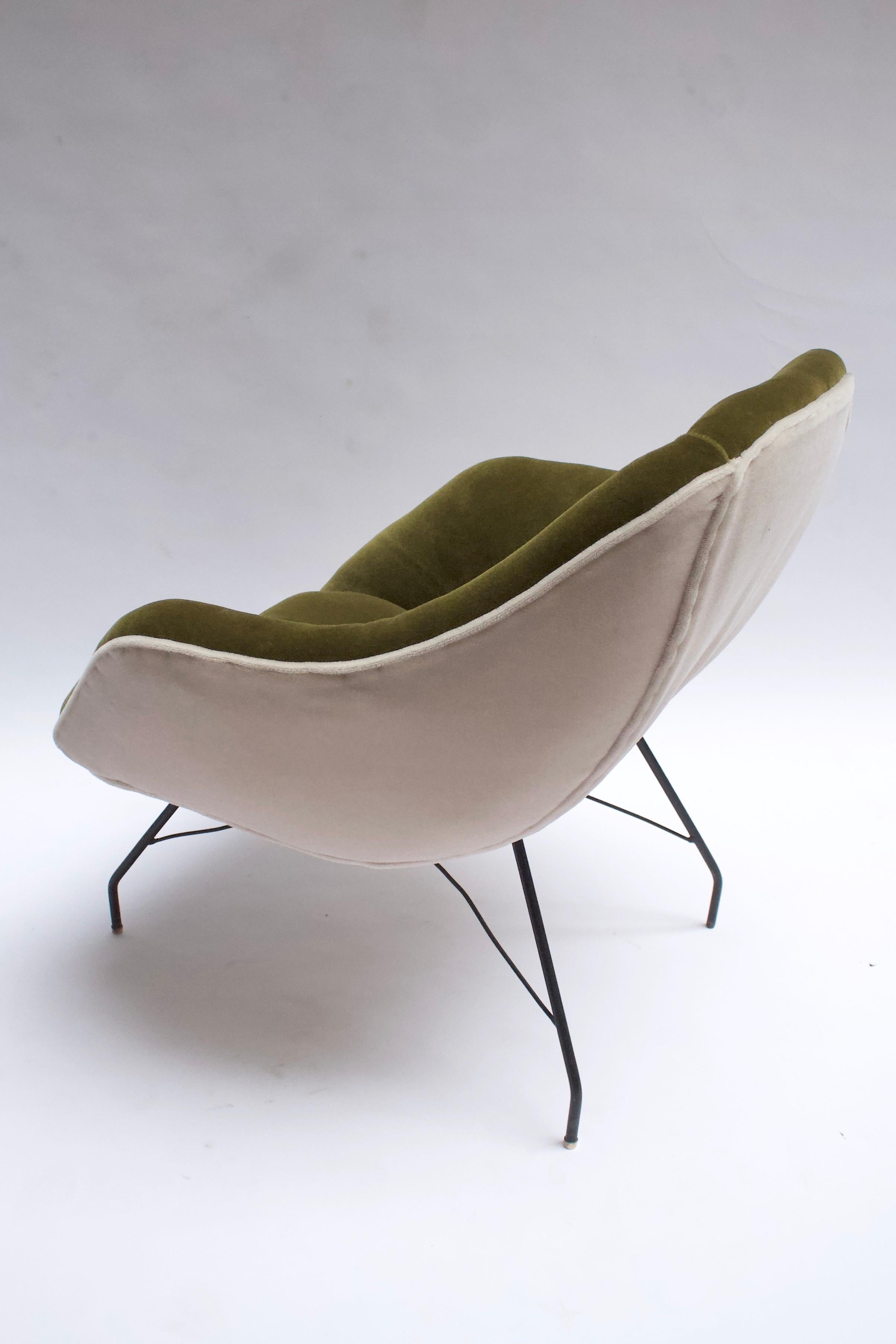 Fauteuil de salon Shell de Martin Eisler, 1950 Bon état - En vente à PARIS, FR