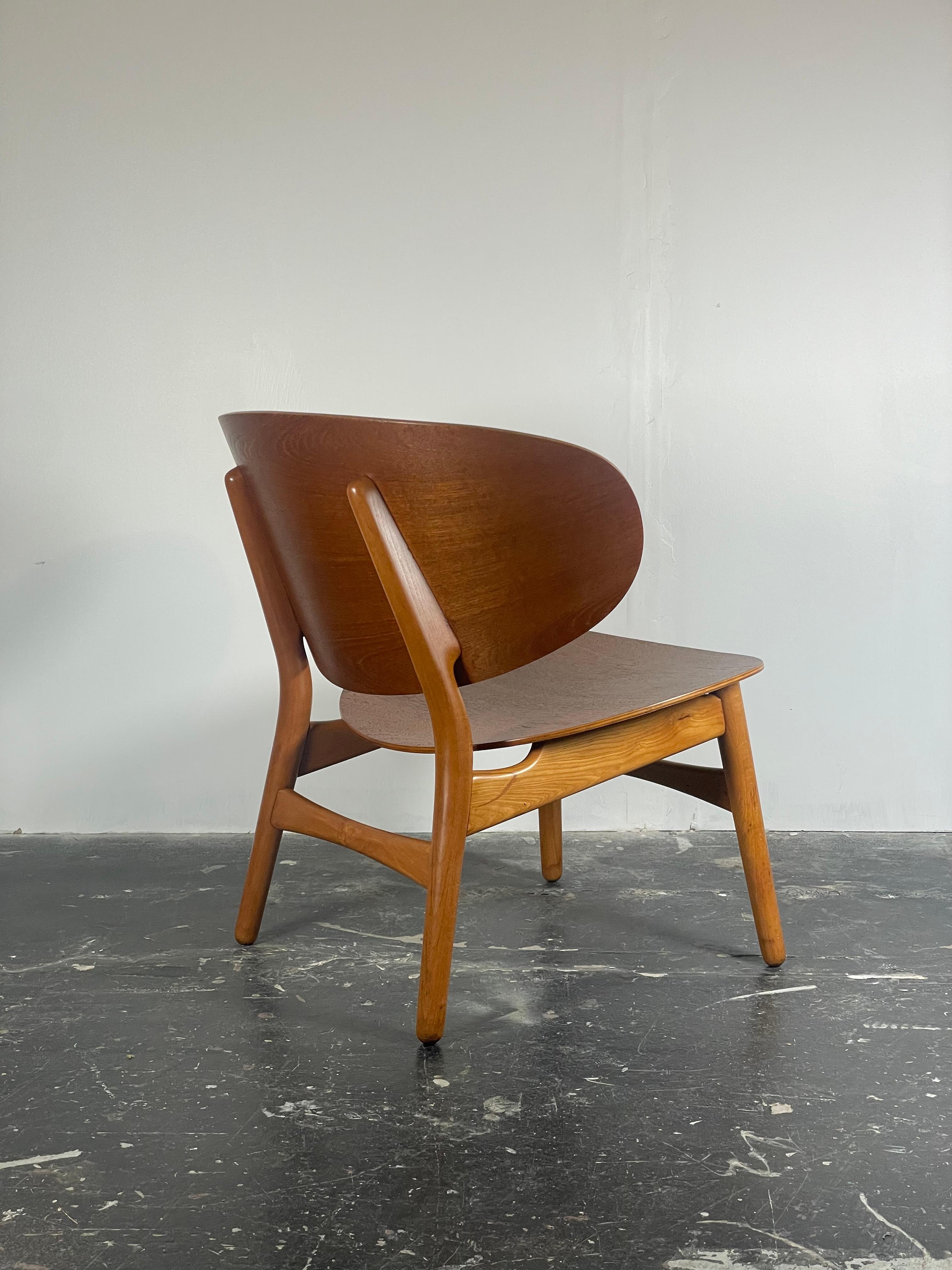 Danois Fauteuil de salon iconique Shell, modèle FH 1936 conçu par Hans J. Wegner en vente
