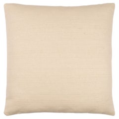 Shell Midi, White Organic Hemp & Cotton Cushion, 60 x 60 cm with Rib Effect