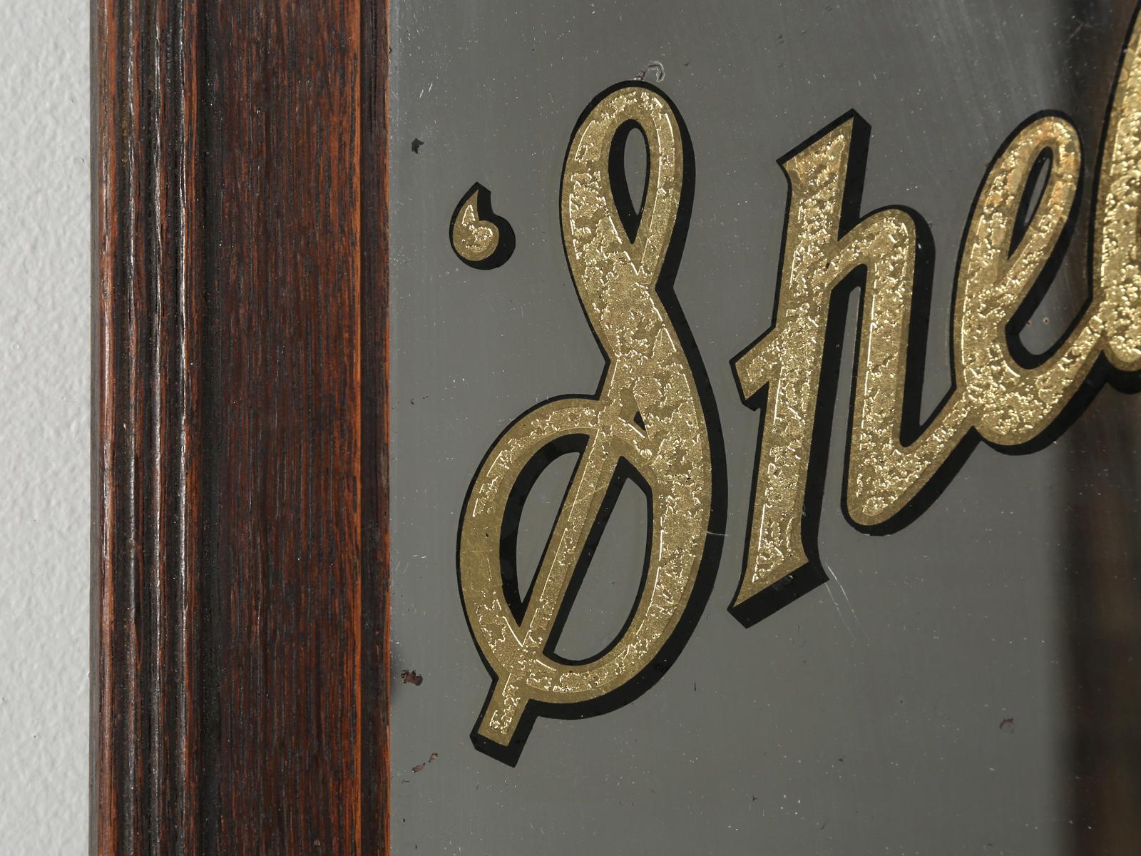 English Shell Oil Advertising Mirror, circa 1930s