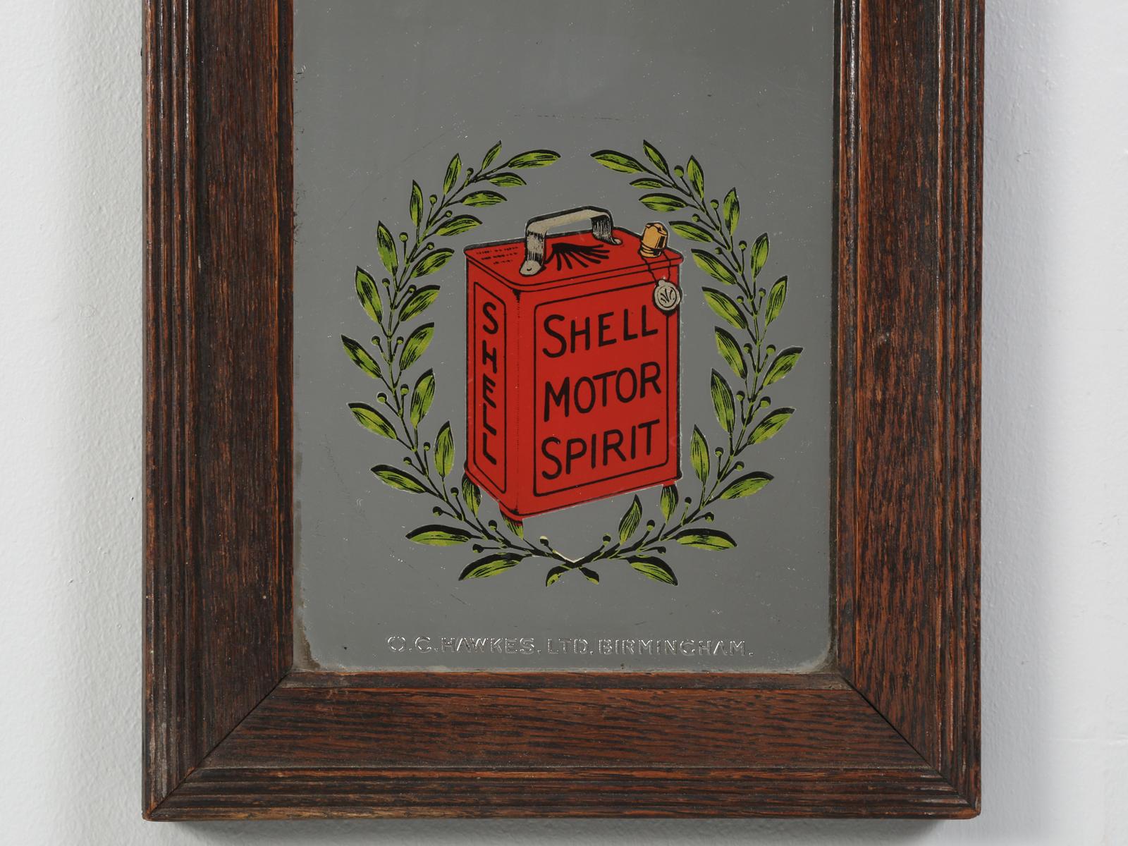 Shell Oil Advertising Mirror, circa 1930s 1