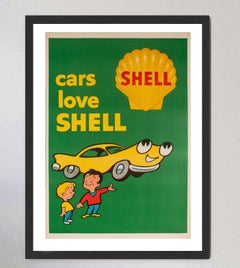 Shell Oil - Cars Love Shell Original Poster, 1955