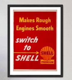 Shell Oil - Makes Rough Engines Smooth Original Poster, 1950