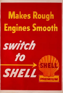 Shell Oil - Makes Rough Engines Smooth Original Poster, 1950