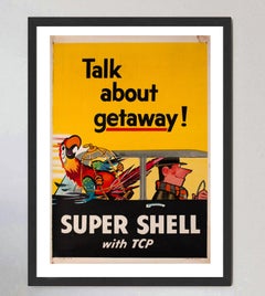 Shell Oil - Talk About Getaway! Super Shell With TCP Original Poster, 1955