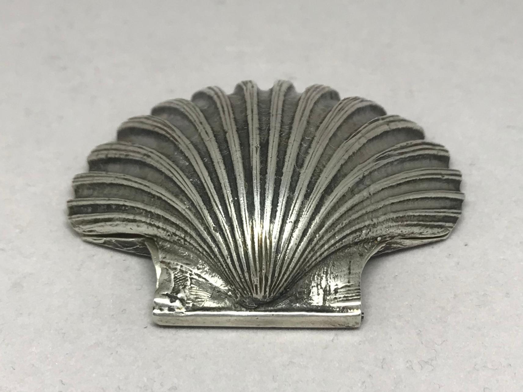 Shell Paper Clamp in Italian Sterling Silver For Sale 5