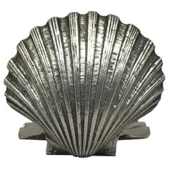 Pinza per carta a conchiglia in argento sterling italiano