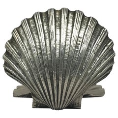 Vintage Shell Paper Clamp in Italian Sterling Silver