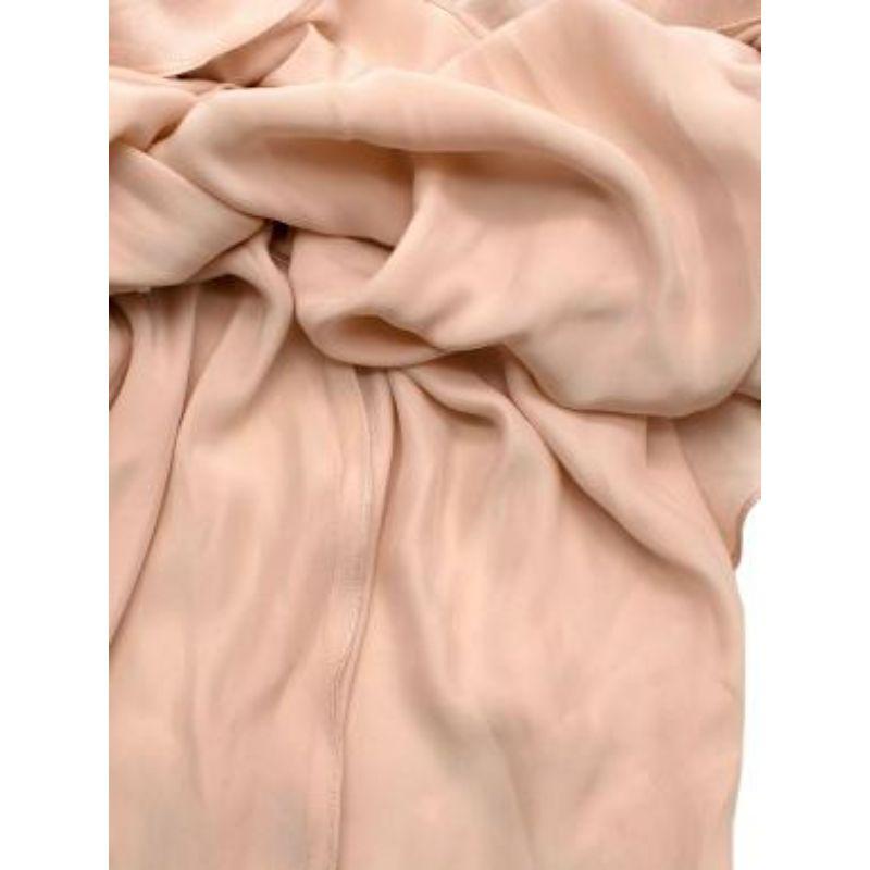 Women's Shell pink silk-satin apron gown For Sale