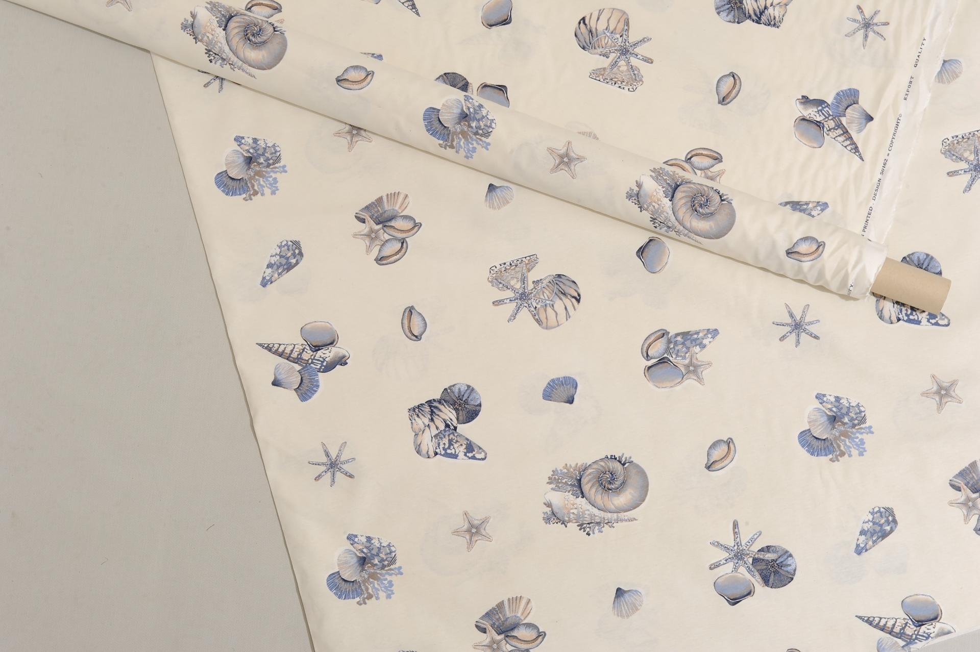 Spanish Shell Printed Textile Fabric For Sale