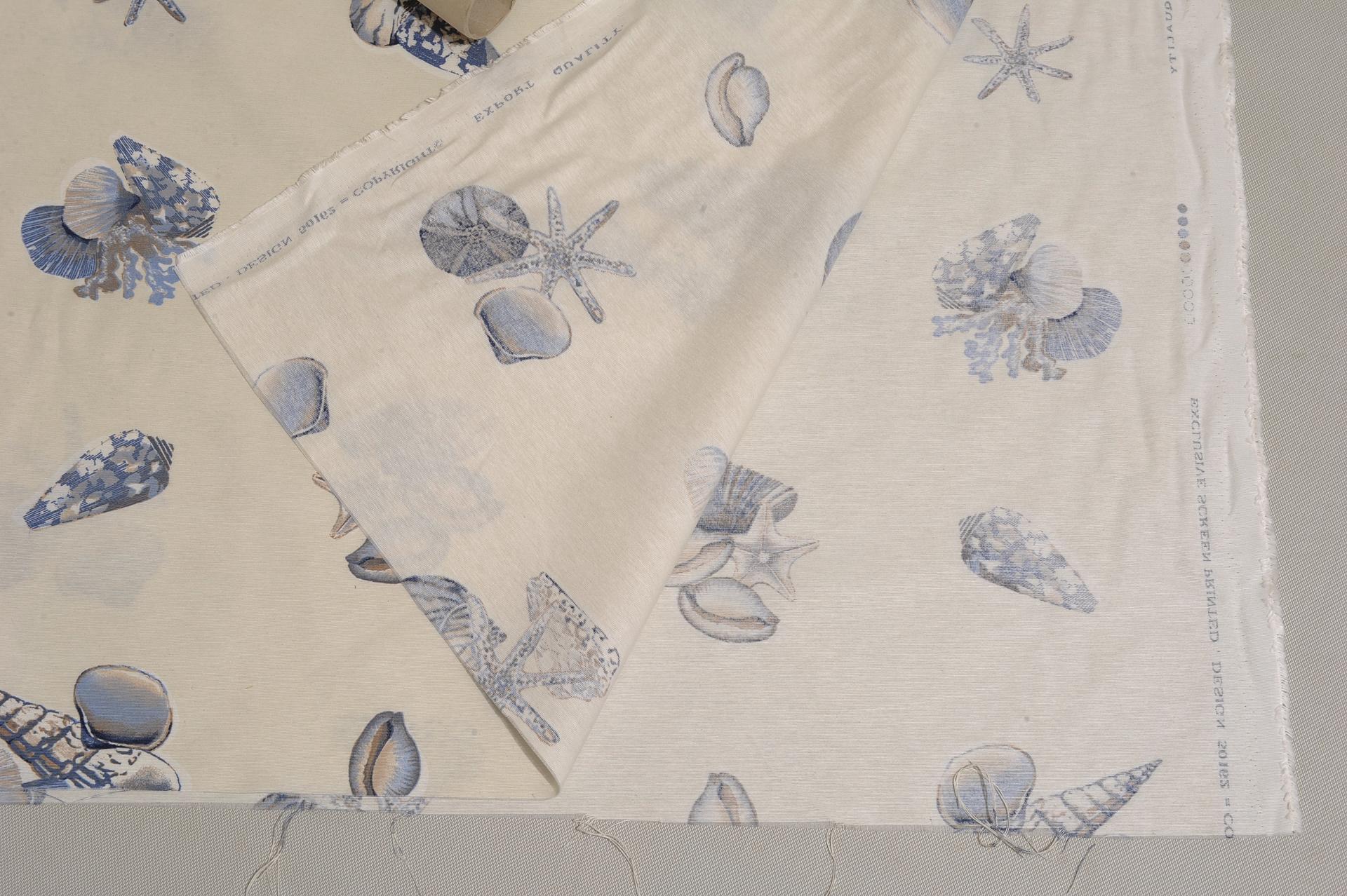 Coton Tissu en textile imprimé coquillage en vente