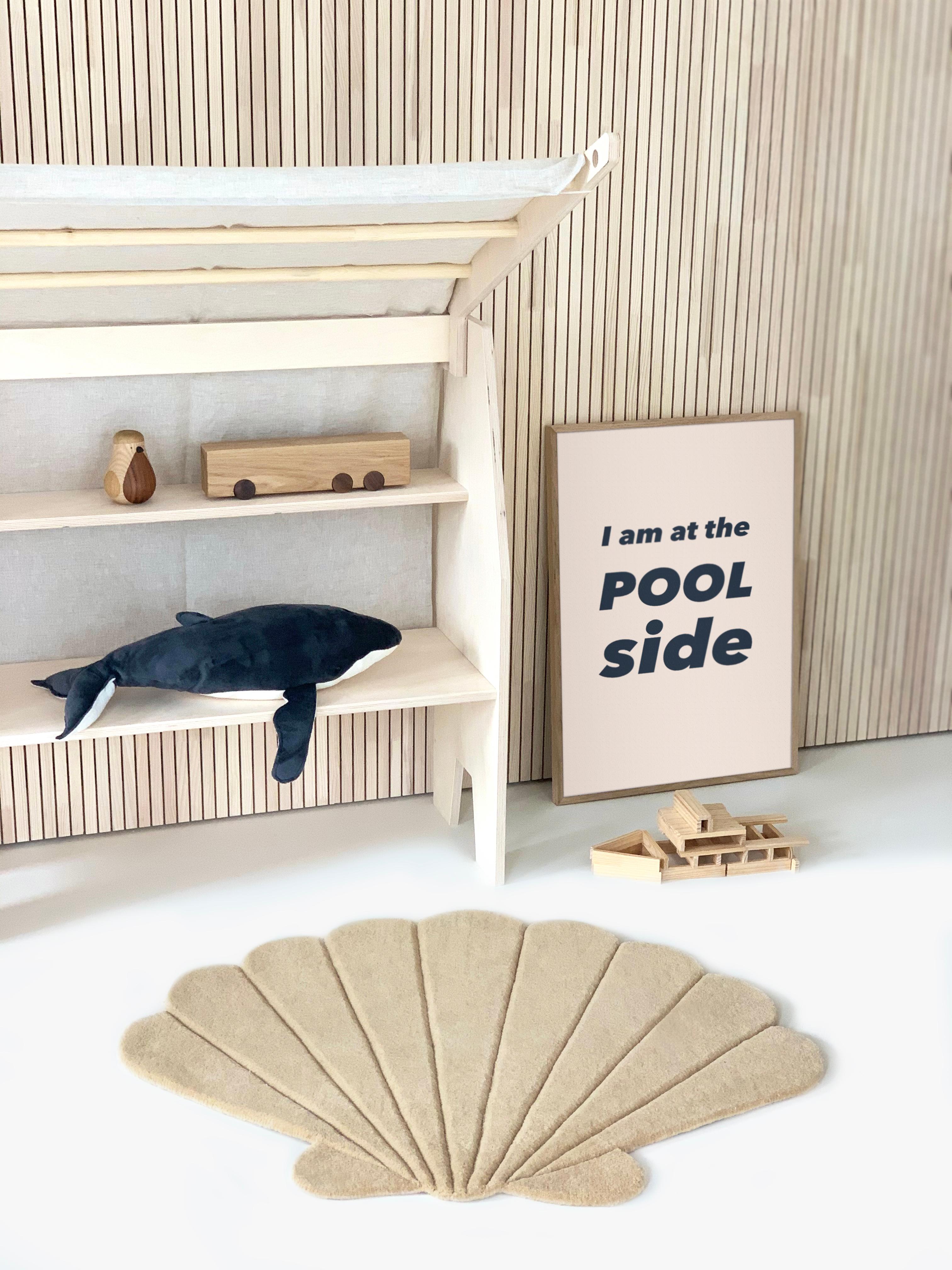Minimaliste Tapis Shell Sand, 3D tufté à la main en vente