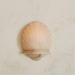Shell Shaped Alabaster Sconce, France, 1920s