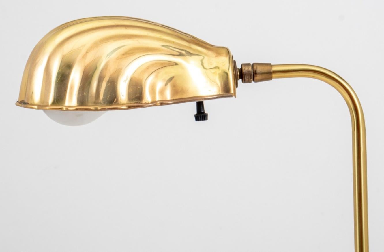 brass shell floor lamp