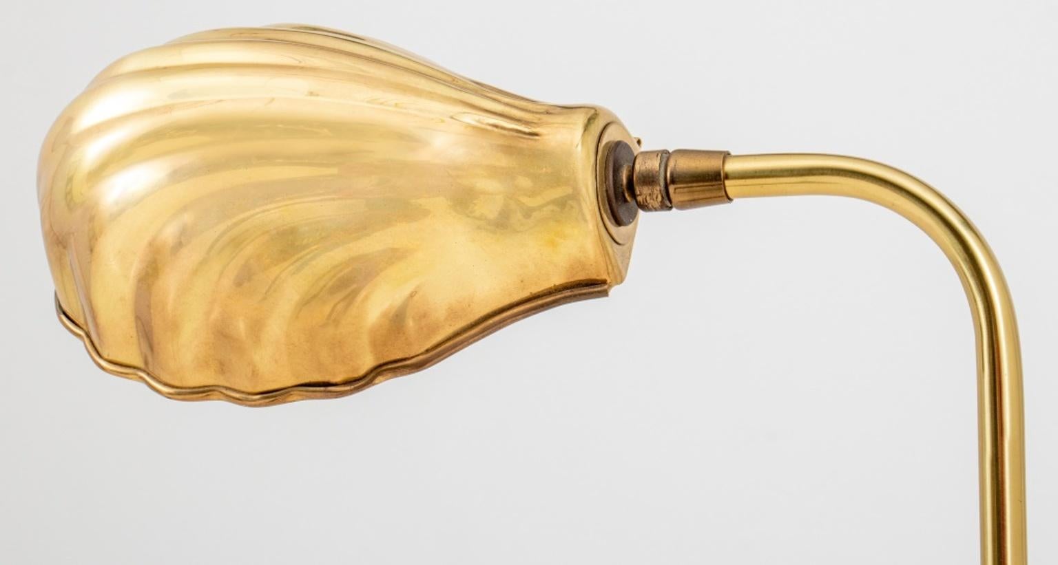 Shell-Shaped Brass Extendable Floor Lamp 1