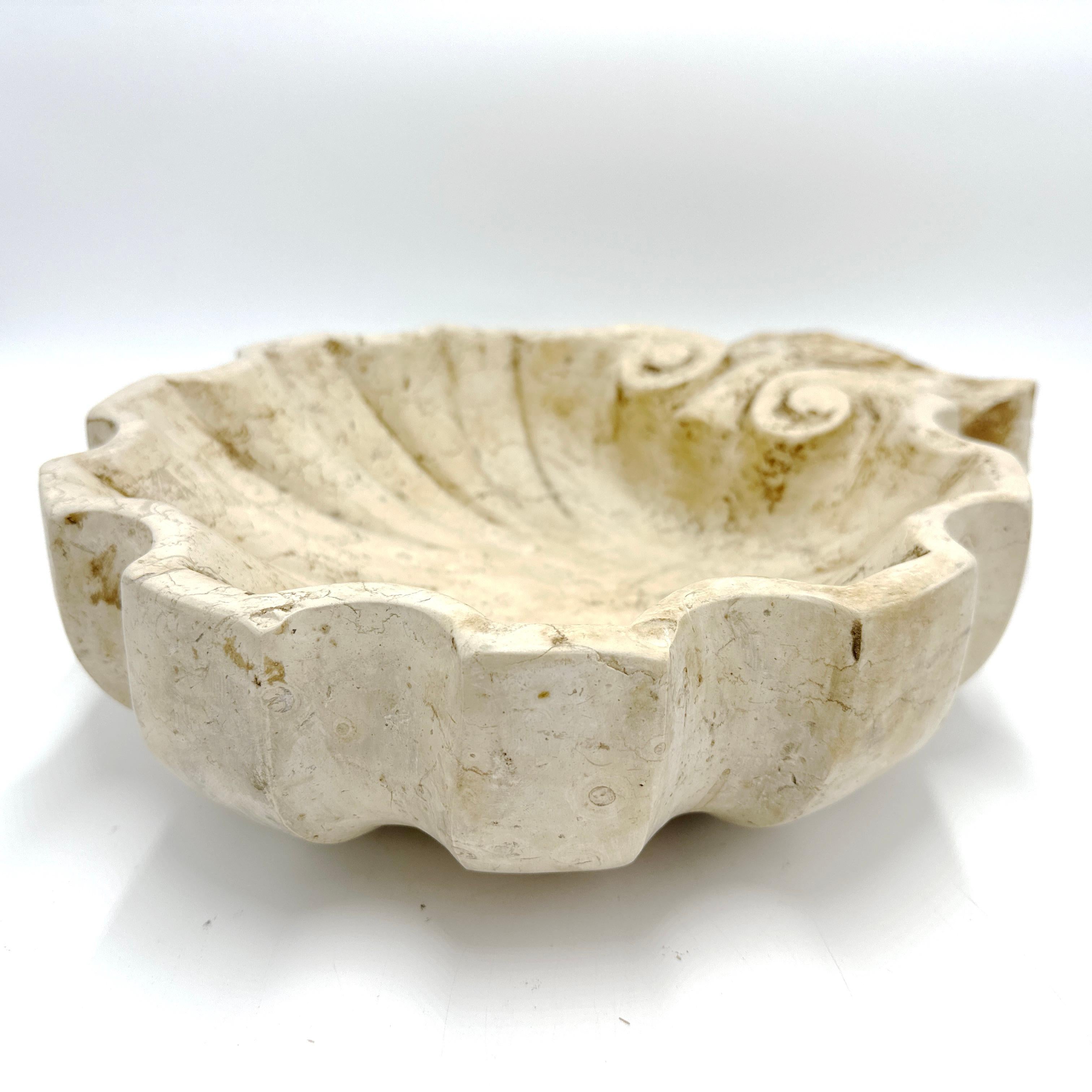 Shell Shaped Italian Marble Holy Water Stoup For Sale 6