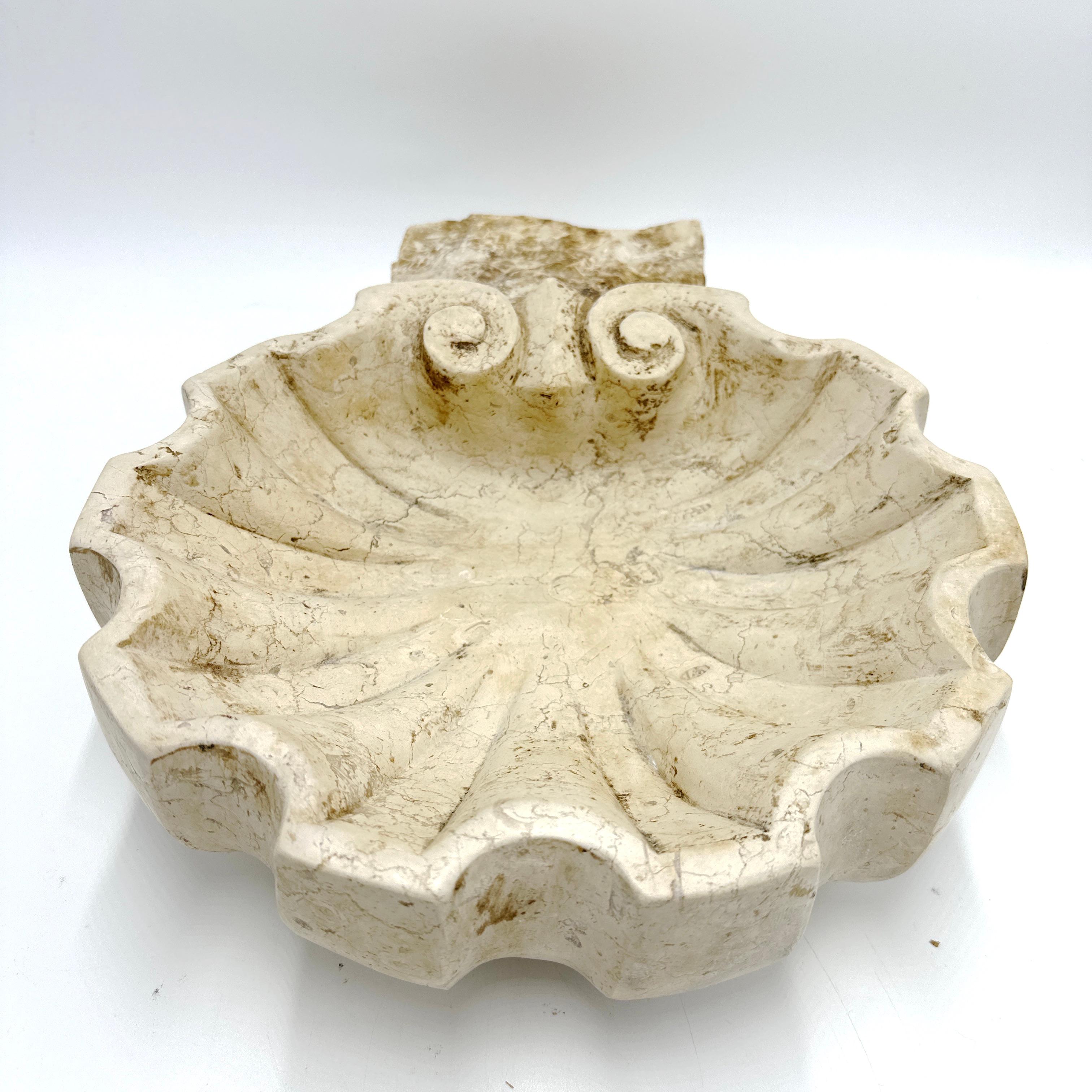 Shell Shaped Italian Marble Holy Water Stoup For Sale 7