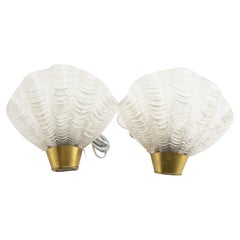 Shell Shaped Wall Sconces, Model Coquille, from ASEA, 1940s, Set of Two