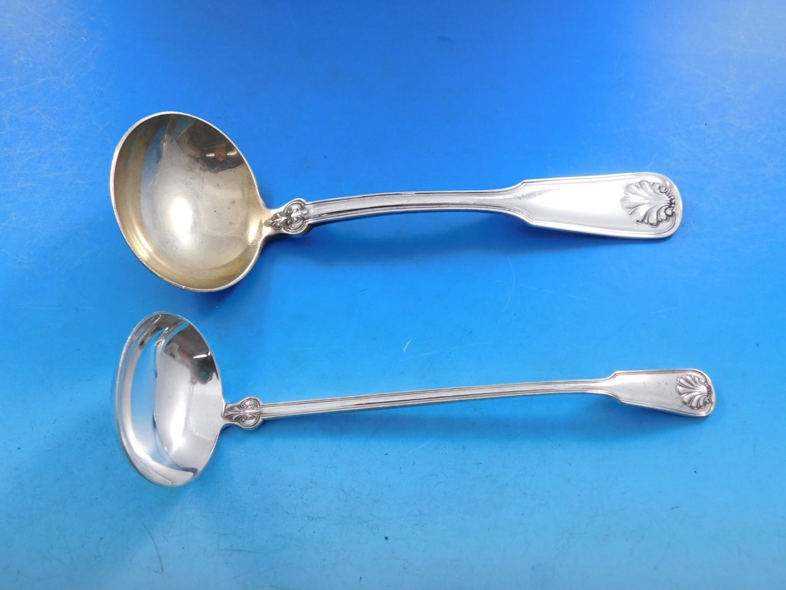 Shell & Thread by Tiffany Sterling Silver Flatware Set 12 Service 141 pcs Dinner For Sale 1